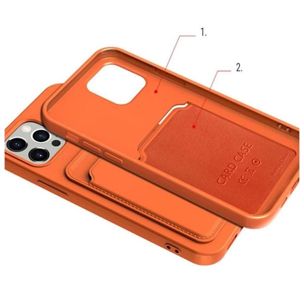 Silikonikorttikotelo iPhone 12 Pro Max - Punainen Red