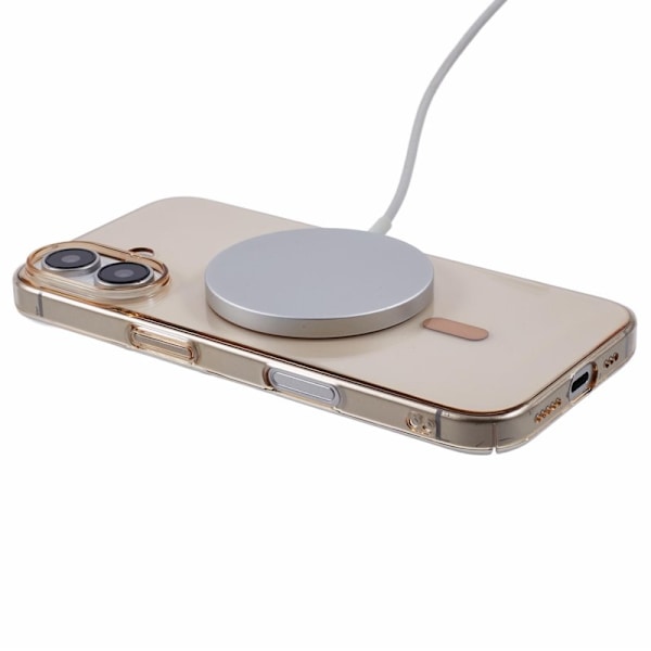 X-LEVEL Mobilskal till iPhone 16 Plus Slim Shockproof Transparent Guld