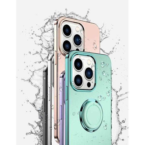 iPhone 14 Pro Mobilskal Ringhållare Electroplating Kickstand - Lila