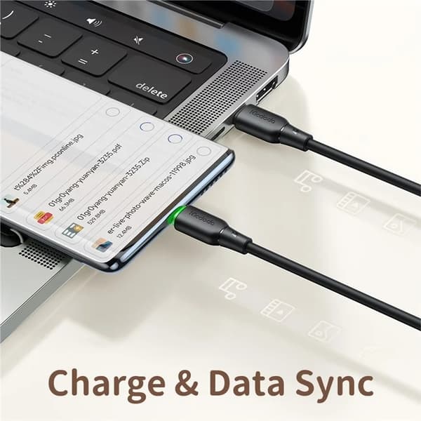 MCDODO USB-C - USB-C 65W Kabel 1.2M CA-477 Alpha - Svart Svart