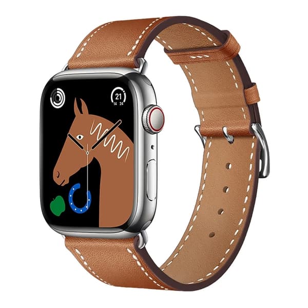 Forcell Apple Watch 38/40/41mm Armband Eco Läder - Brun Brun