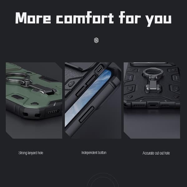 Nillkin iPhone 14 Plus Skal Ringhållare Armor Pro - Grön Grön