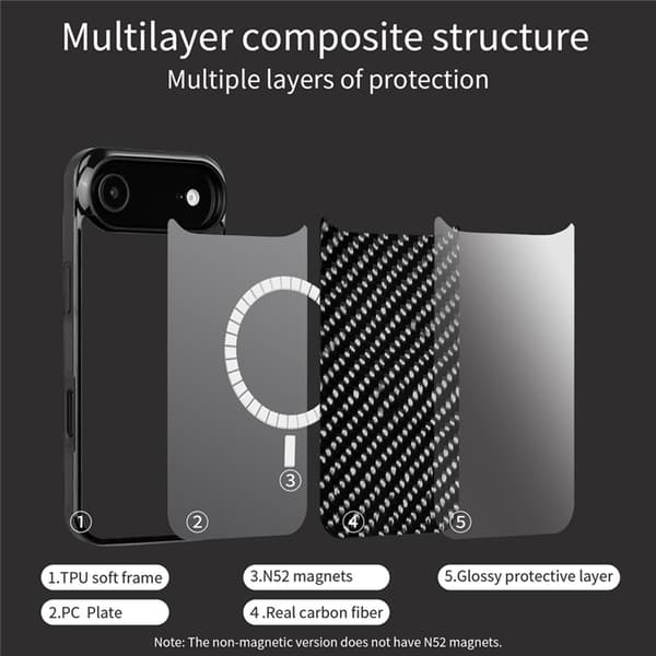 Mobilskal till iPhone Air MagSafe Aramid Fiber Twill - Blå Blå