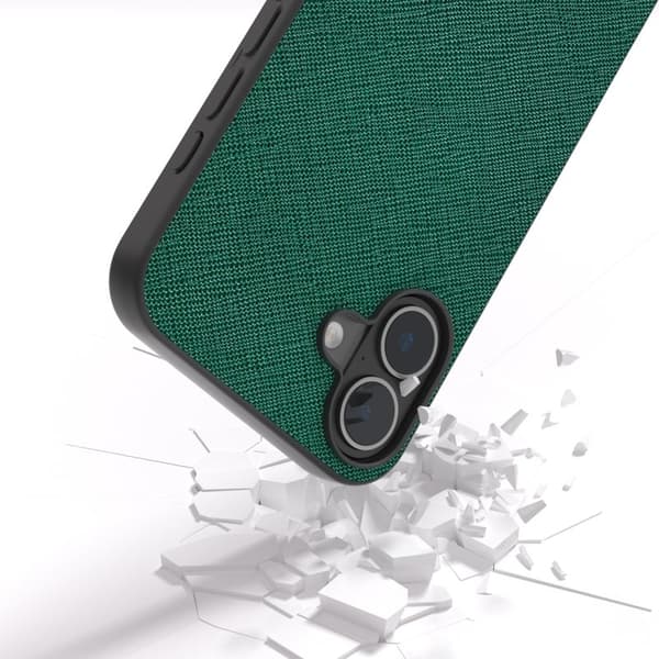 ABEEL Mobilskal till iPhone 16 Plus Äkta Läder Hybrid Grön