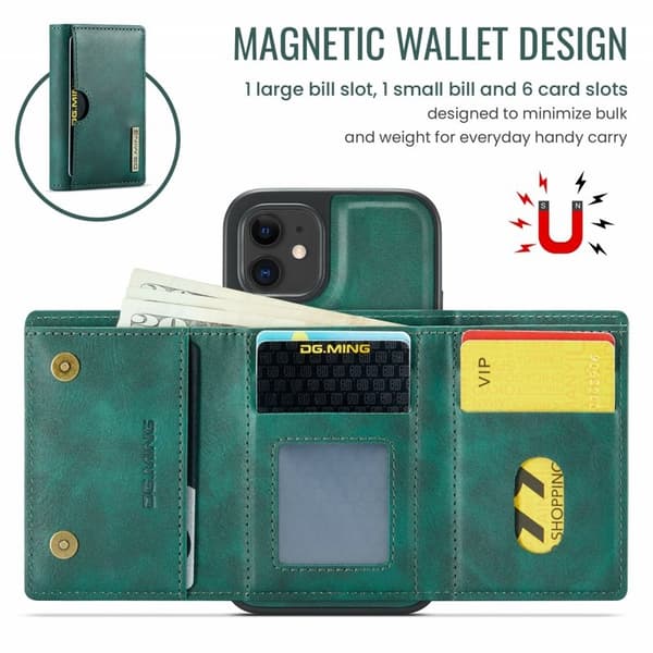 DG.MING M6 Series Mobilskal till iPhone 12/12 Pro Magnetiskt Grön