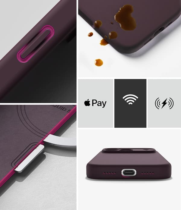 Ringke Mobilskal För iPhone 18 Pro Magsafe Magnetic Silikon - Mörk Cherry