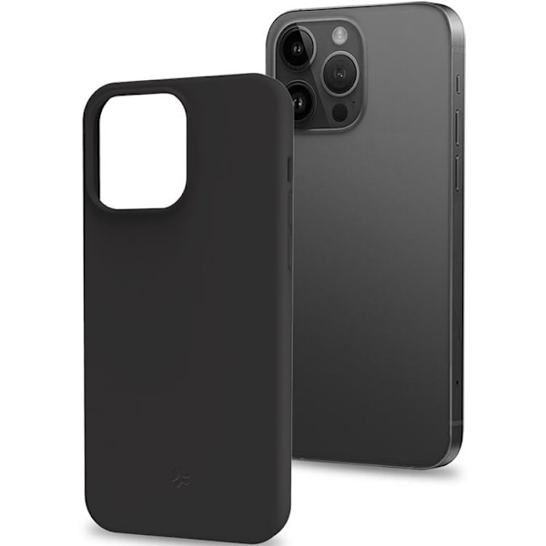 Celly iPhone 15 Pro Mobilskal Cromo Soft Rubber - Sort Black
