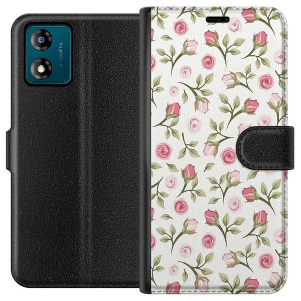Plånboksfodral till Motorola Moto E13 med Blommigt