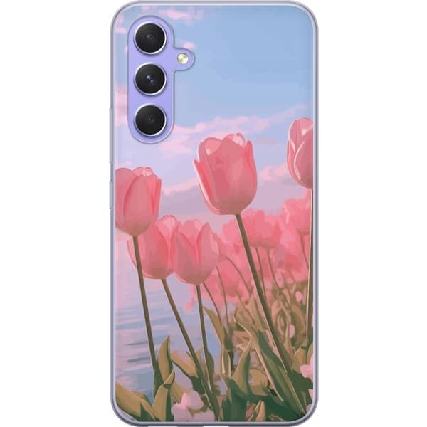 Mobilskal till Samsung Galaxy A54 med Rosa Tulpaner