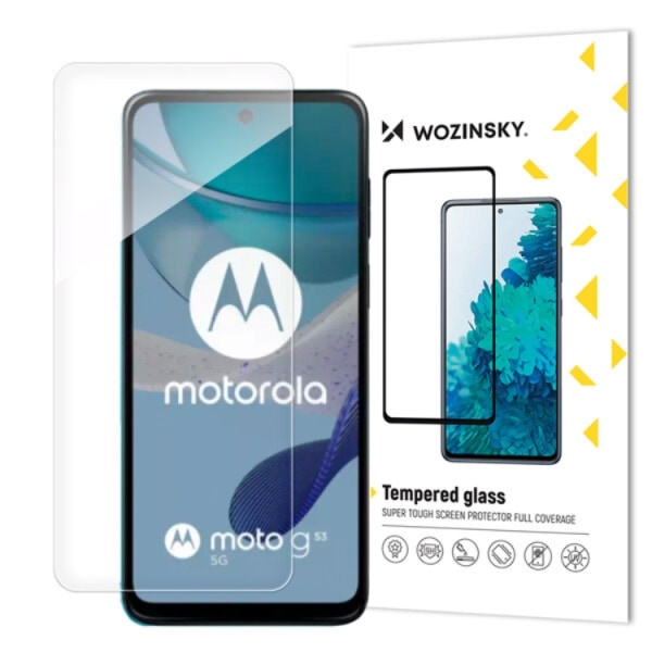 Wozinsky Motorola G53 Skærmbeskytter i Hærdet Glas Fuld Glu - Klar