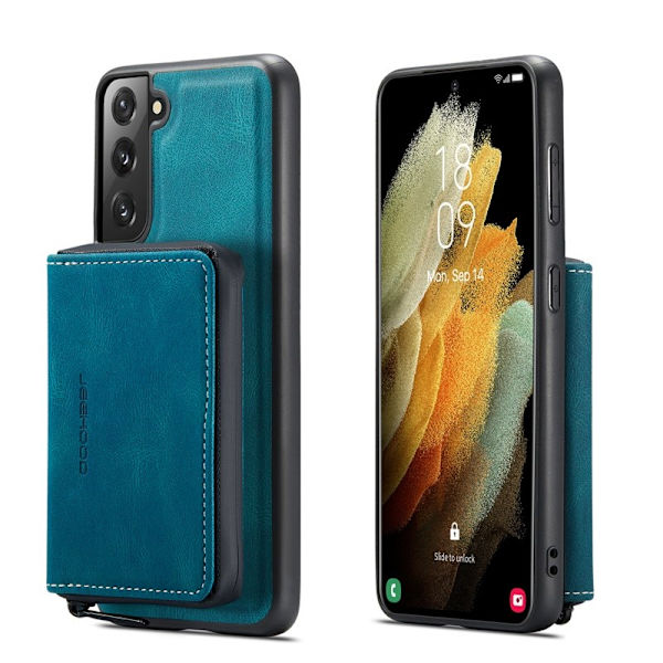 JEEHOOD Kickstand TPU Plånboksfodral med Magnetisk - Blå