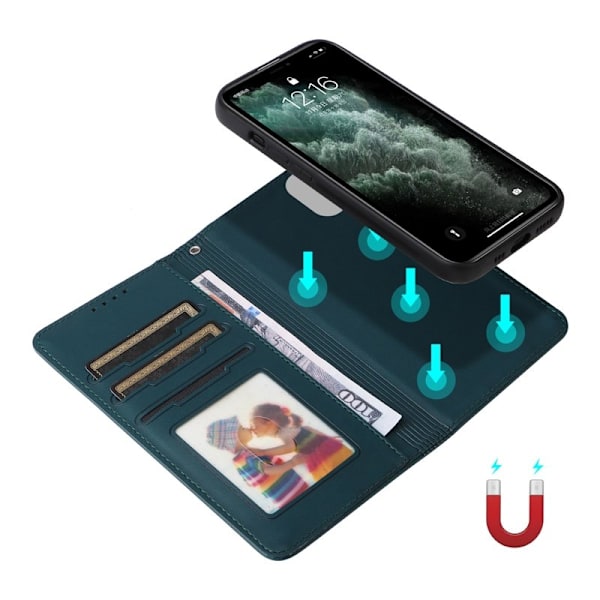 BETOPNICE iPhone 11 Pro Max Plånboksfodral - Detachable Konstläder- Blå