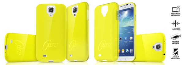 ITSkins Zero 3 -kuori Samsung Galaxy S4 Minille (keltainen) + näytönsuoja Gul