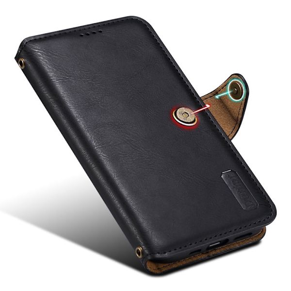 DENIOR iPhone 11 Pro Plånboksfodral Konstläder Svart