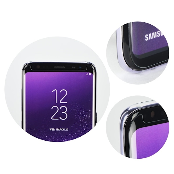 5D Härdat Glas Skärmskydd till Samsung Galaxy S8 (Case friendly) Svart Svart