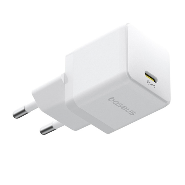 Baseus Snabbladdare USB-C 20W Mini USB-C Kabel 60W 1m - Vit Vit