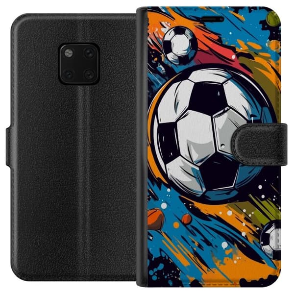 Plånboksfodral till Huawei Mate 20 Pro med Fotbollar
