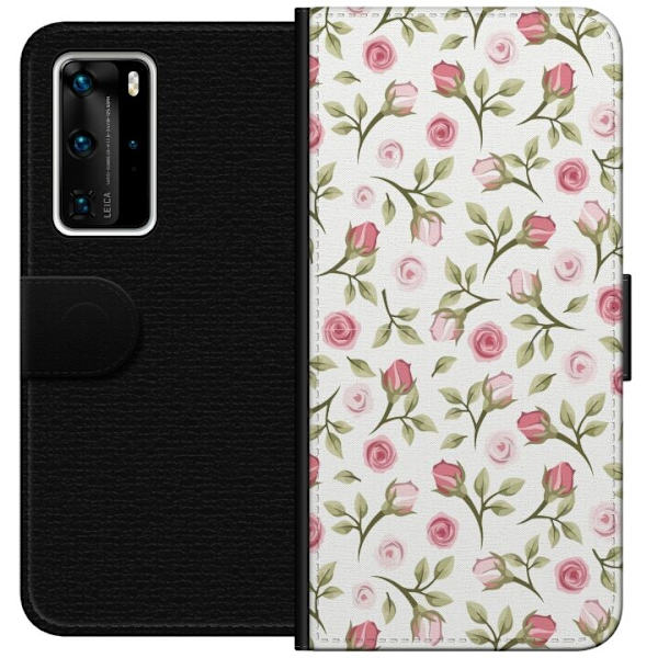 Plånboksfodral till Huawei P40 Pro med Blommigt