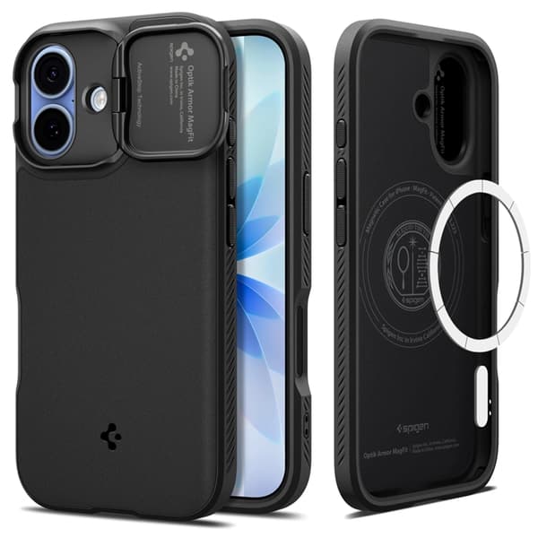 Spigen Mobilskal till iPhone 17 MagSafe Optik Armor - Svart Svart