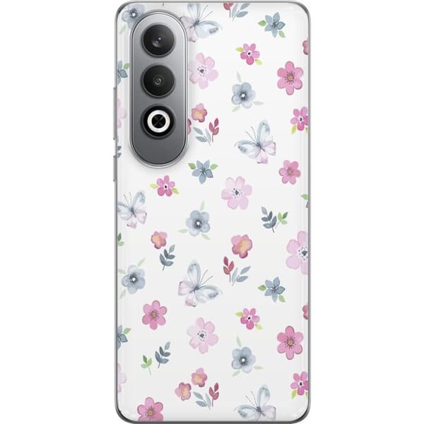 Mobilskal till OnePlus Nord CE4 med Blommor och fjärillar