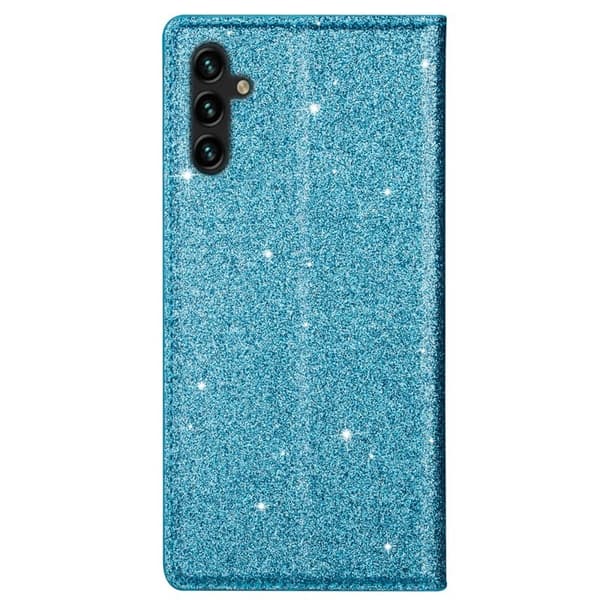 Mobilskal till SAMSUNG Galaxy S26 Plus Glittrande PU Läder + TPU Kortfack - Blå