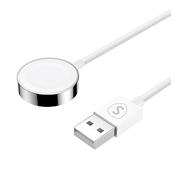 SiGN Magnetisk Laddare för Apple Watch, 2.5W, 3A, 1.2m - Vit