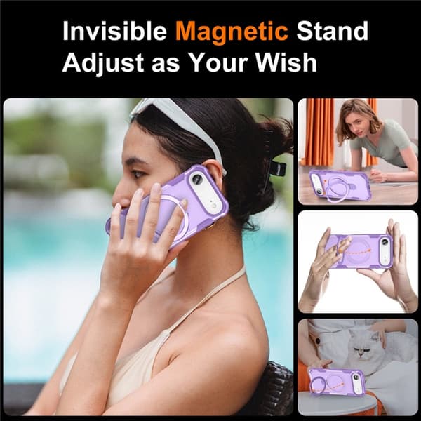 Mobilskal till iPhone Air MagSafe Kickstand Shockproof - Lila Lila