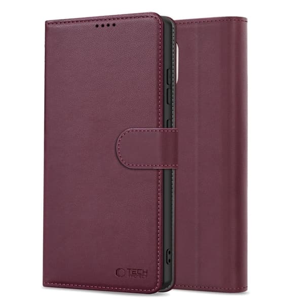 Tech-Protect Plånboksfodral För Galaxy S26 Ultra - Mulberry Vinröd