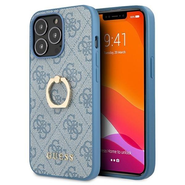 Guess Ring Stand Cover iPhone 13 Pro / 13 - Blå Blue
