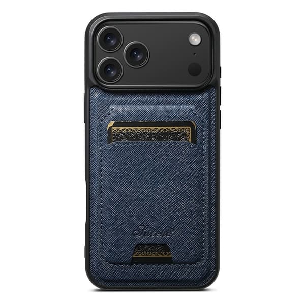 SUTENI Mobilskal till iPhone 17 Pro MagSafe Cross Texture H18 - Blå Blå