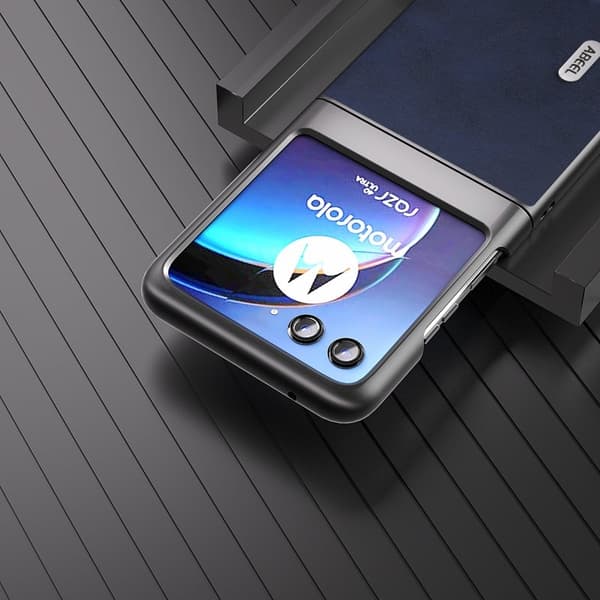 ABEEL Mobilskal till Motorola Razr 40 Ultra 5G PU Läder Blå