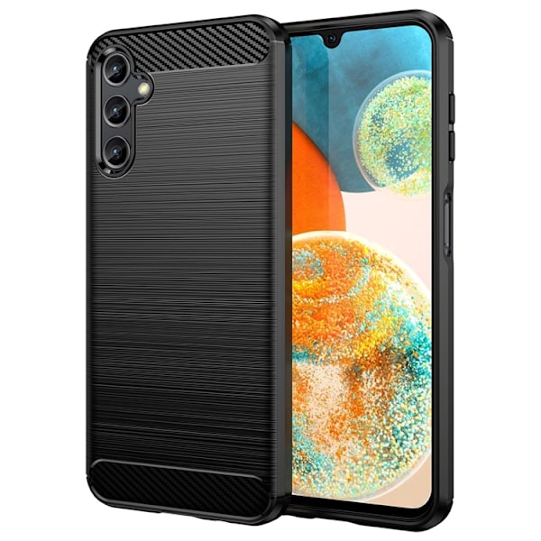 Galaxy A14 5G Skal Carbon Silicone Flexible - Svart Svart