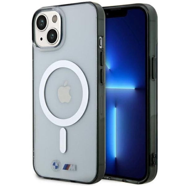 BMW iPhone 14 Mobilskal Magsafe Silver Ring - Transparent