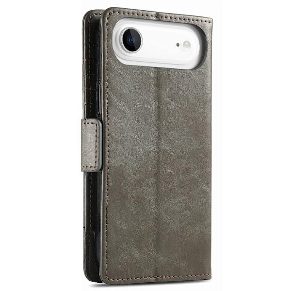 CASENEO iPhone Air Plånboksfodral Konstläder Ställ med RFID - Grå