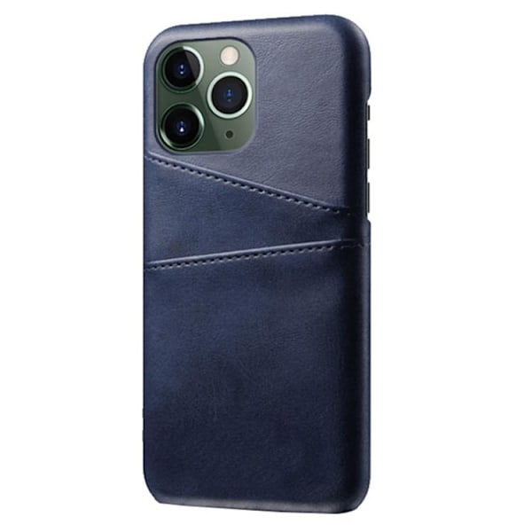 iPhone 14 Pro Max Skal Korthållare PU Läder - Blå