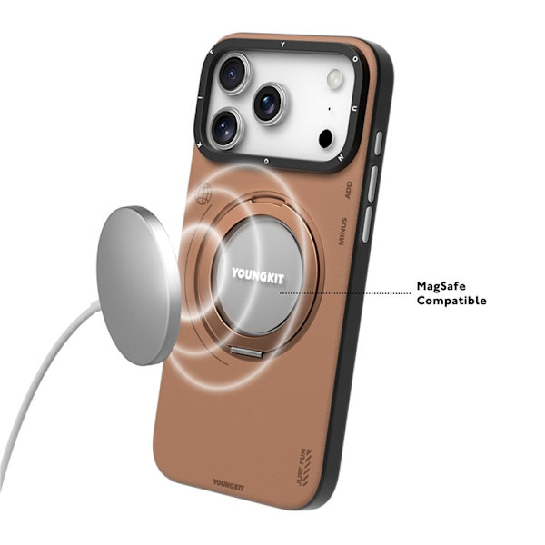 YOUNGKIT Mobilskal till iPhone 17 Pro Max Rotating Kickstand - Grå Grå