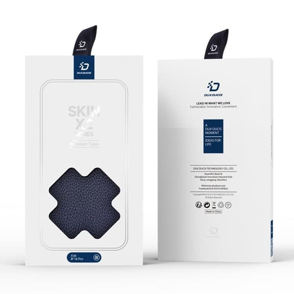 Dux Ducis iPhone 14 Pro Max Plånboksfodral Skin X2 - Blå Blå