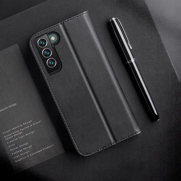 Dux Ducis Hivo Ægte Læder Etui Galaxy S22 Plus - Sort Black