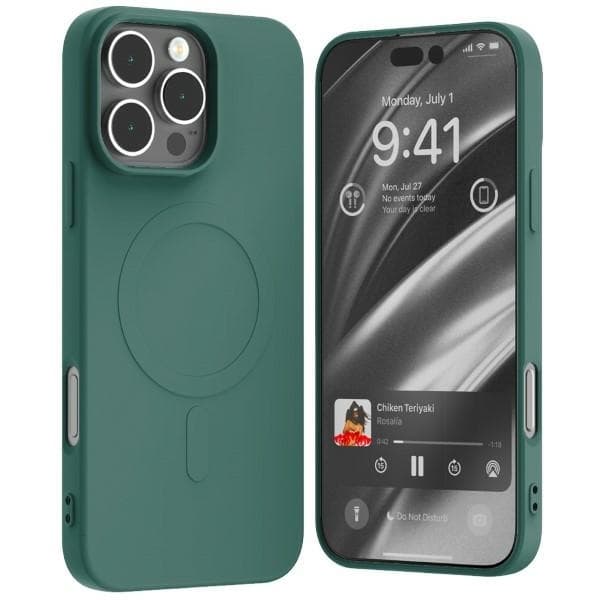 Mercury Telefontaske til iPhone 16 Pro Max MagSafe Semi-Silikone - Grøn Grön