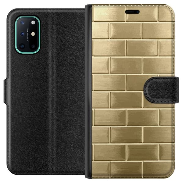 Plånboksfodral till OnePlus 8T med Gyllene Murstenar