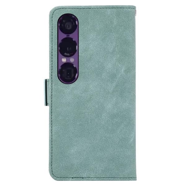 ABEEL Sony Xperia 1 VII Konstläder Plånboksfodral RFID-Skydd - Blå Blå
