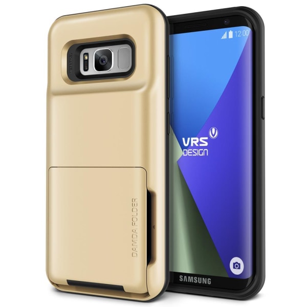 Verus Damda Folder Card Slot Skal till Samsung Galaxy S8 - Gold