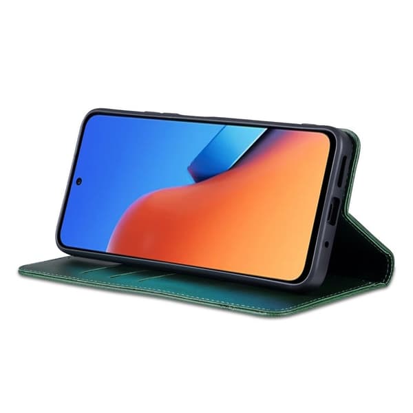 AZNS Xiaomi 14 Plånboksfodral Anti-Scratch Ställ Plånboksfodral - Grön