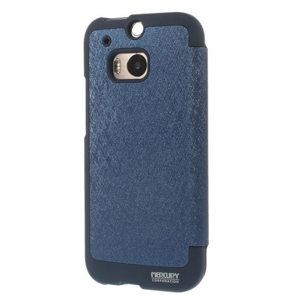 Mercury Bumper View Wallet Cover til HTC One M8 (2014) - Mørk Blue