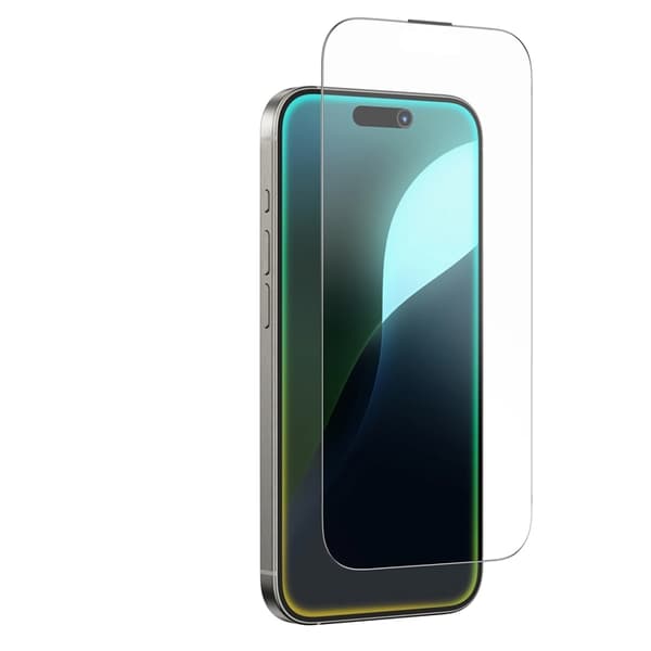 AmazingThing iPhone 16 Plus hærdet glas Skærmbeskytter Titanium Mat
