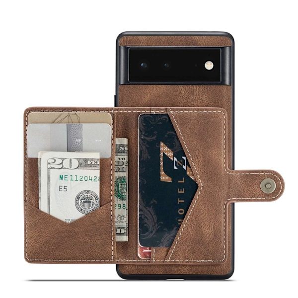 JEEHOOD Detachable Mobilskal Google Pixel 7 5G Brun