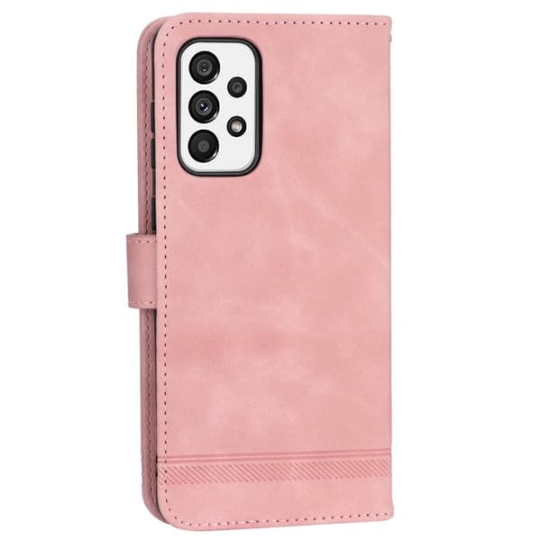 DIERFENG DF-03 Plånboksfodral för Samsung Galaxy A73 5G - Konstläder - Rosa