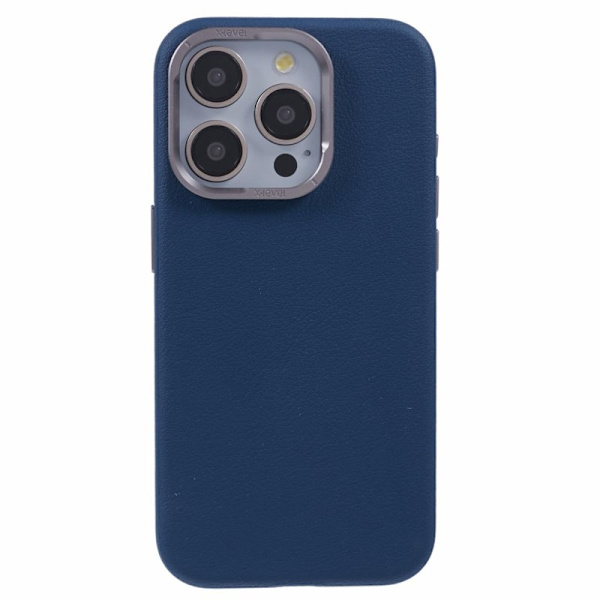 X-LEVEL Mobilskal till iPhone 14 Pro Max Slim PU Läder Hård PC Blå