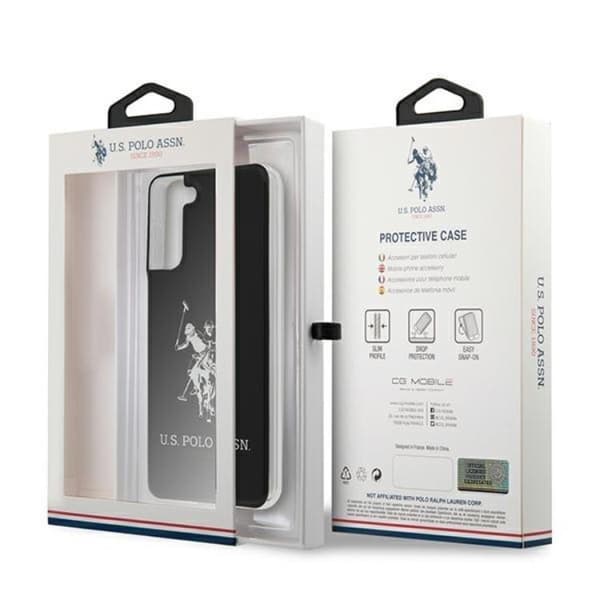 US Polo Shiny Big Logo Taske til Galaxy S21 Plus - Sort Black
