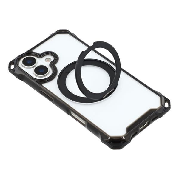 Mobilskal till iPhone 17 MagSafe Ring Kickstand - Svart Svart